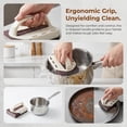 thumbnail image 3 of Magic Emery Cleaning Sponge with Detachable Handle, Heavy-Duty Abrasive Scrubber for Pots, Pans, Stovetops and Rust, Kitchen Scouring Pad for Cookware Cleaning, 3 of 6