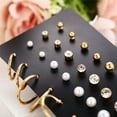 thumbnail image 4 of Apmemiss Clearance Exquisite and Affordable Fashion Alloy Faux Pearls 20 Pairs of Earrings Set Warehouse Clearance, 4 of 4