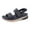 Blue, variant on Women's Orthopedic Platform Sandals, Double Strap Backstrap Walking Shoes, Arch Support Cushioned Summer Outdoor Slides Black