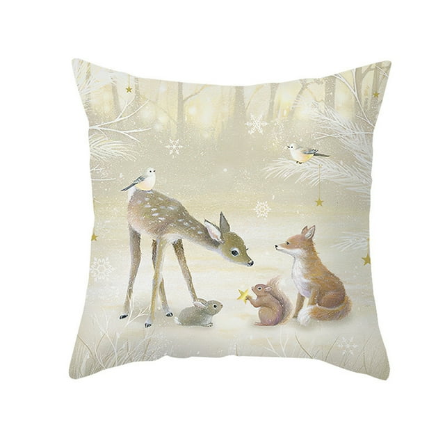 Funda de Almohada Papá Noel Estampado Viejo Sofá Cama Funda de Almohada Dormitorio Funda de Cojín Fe Tomshoo TPR478-1