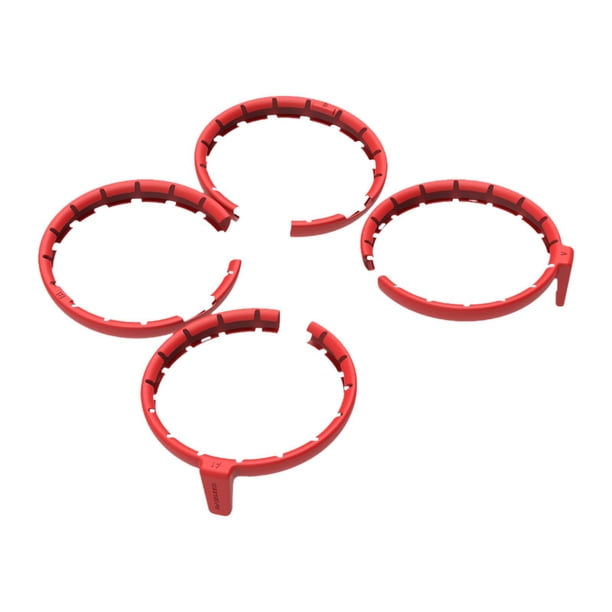4x Propiedades de protección de la protección del hélice de drones de 4X anillos de cubierta de protección de choque completamente cerrada evitan Rojo