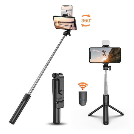 Image of AlexTong Selfie Stick Tripod with Remote - Extendable Tall Cell Phone Tripod Stand Portable Tripod for iPhone and Android Phone Selfies Video Recording Live Streaming