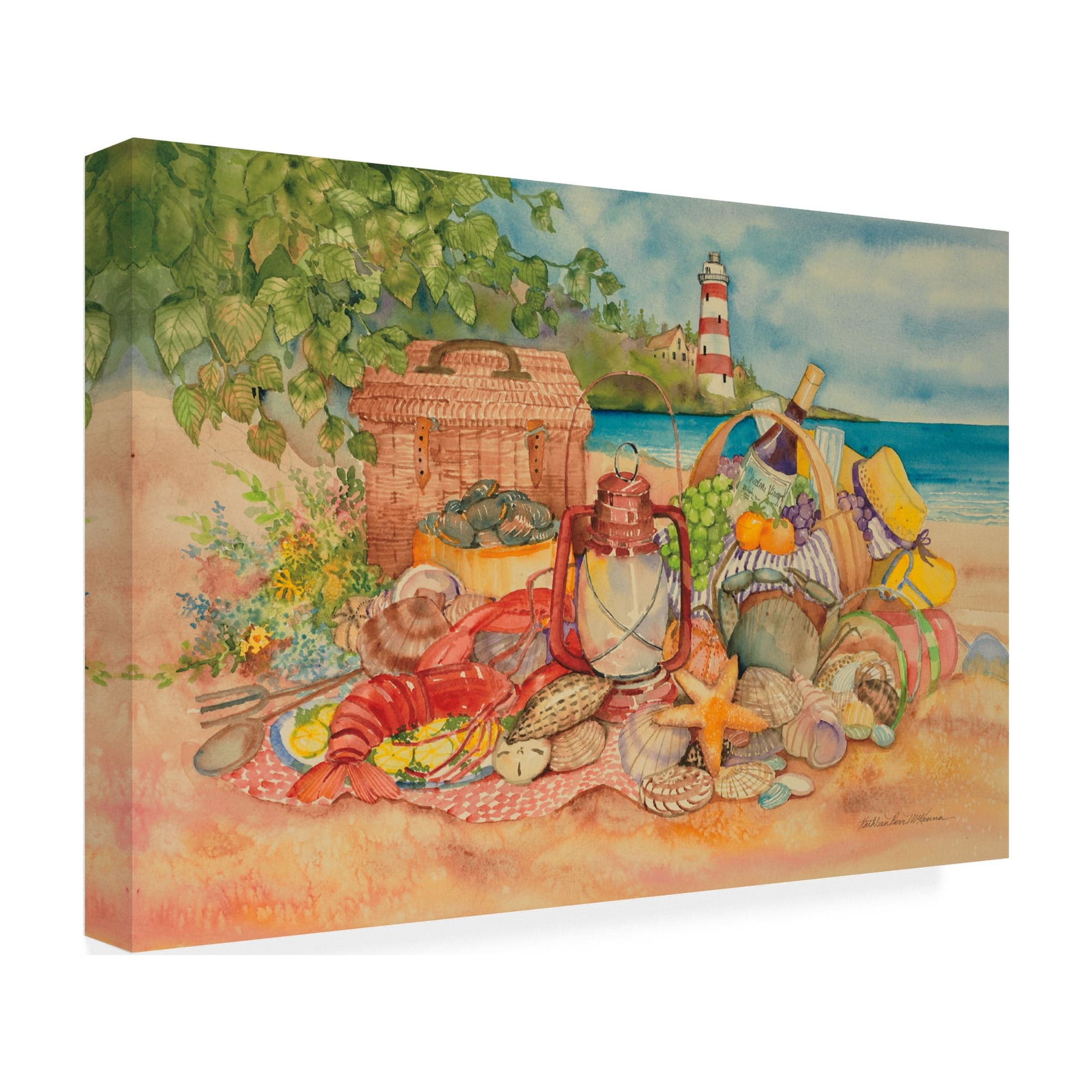 Trademark Fine Art 'Bayside Picnic' Canvas Art by Kathleen Parr McKenna