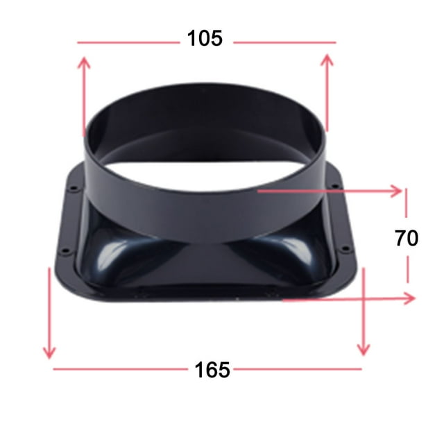 100-200MM ABS Wall Flange Connector for Ventilation Pipe Air Ducting Connection