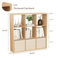 thumbnail image 3 of Anhdah 9 Cube Storage Organizer Bookshelf, Natural-Oak Wooden Bookcase Storage Shelf, Sturdy 9-Cube Organizer for Living Room, Bedroom, Home Office, Easy Assembly, 3 of 8
