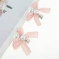 thumbnail image 5 of Unique Bargains 2 Pcs Hair Clip Grace Pearl Bow Duckbill Clip Pink, 5 of 5