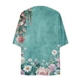 thumbnail image 5 of yoeyez Cardigans for Women Trendy,Womens Floral Chiffon Open Front Kimono Cardigan 3/4 Length Sleeve Womens Tops Casual Beach Cover Up Multicolor,S, 5 of 5