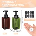 thumbnail image 2 of 2PCS Square Empty Foam Pump Bottle, 450ml Travel Foam Soap Dispenser with Label for Lash Shampoo(9"Deep Green), 2 of 6