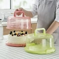 thumbnail image 6 of XIANXIAN Cake Carrier with Lid and Handle, Cake Boxes Cupcake Containers for 8 inch Cake with Handles Cupcake Holder,Cake Transport Container for Cake Pie Muffin Pizza,Green Cake Stand Cupcake Boxes, 6 of 9