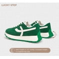 thumbnail image 5 of LUCKY STEP Womens Retro Platform Sneakers Classic Comfortable Casual Shoes,Green, 5 of 11