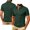 *Army Green, variant on VBVC Men's Custom Personalized Quarter Zip Shirt , Short Sleeve Work Team Golf Top For Men, Green , S-3XL