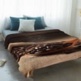 thumbnail image 4 of Coffee Beans Blanket Soft Cozy Warm Throw Blanket for Couch, Plush Fuzzy Flannel Fleece Blankets for Sofa, Vintage Wooden Spoon Dark Brown Cafe Bean Bed Blankets Lightweight Gifts for Women, 50"x60", 4 of 9