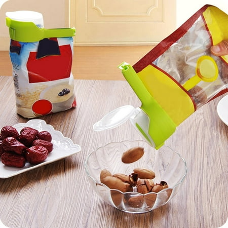 

MRULIC Home Textile Storage Bag Clip Pour Food Sealing Storage Seal Sealer Freezer Fridge Clamp Cover Fresh + Green