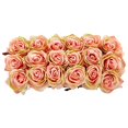 thumbnail image 3 of Nearly Natural Douzaine de Roses en Soie dans un Pot Rectangulaire, Pêche, 3 of 3