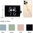 thumbnail image 3 of Queilt (BLACK, Tri-fold)Fashion Cute Little Cat Pattern Small Wallet Credit Card Holder Cash Pockets ID Window with Paw Pendant, 3 of 5