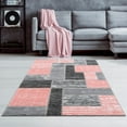 thumbnail image 7 of L'Baiet Verena Geometric Area Rug Pink Grey 8' x 10' Large Area Rugs Carpet for Living Room, Bedroom, Dining Table, Office, Hallway, Foyer | Neutral Colorful Modern Abstract Home Decor, 7 of 7