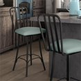 thumbnail image 3 of Amisco Club 26.75" Faux Leather Swivel Counter Stool in Aqua Blue/Black, 3 of 3