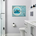 thumbnail image 6 of Sea Turtle Bathroom Wall Art Teal Sea Turtle Pictures Wall Decor Funny Sea Turtle in Bathtub Canvas Painting Print Artworks Coastal Beach Themed Ocean Animal Nautical Bathroom Decor Framed 12"x16", 6 of 6