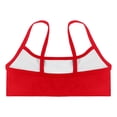 thumbnail image 4 of OOOUM Girls Basic Swim Bikini Top Adjustable Spaghetti Strap Solid Color Tank Top Stretch Breathable Layering Vest For Summer Beach Watermelon Red 9-10 Years, 4 of 9