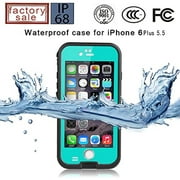 Redepepper-Waterproof Case for iPhone 6/6s (4.7") /iPhone 6/6s Plus 5.5 inch Screen SnowPrrof ShockProof DirtProof Case Cover Étui étanche Coque Housse (iPhone 6 Plus 5.5", Grass Blue)