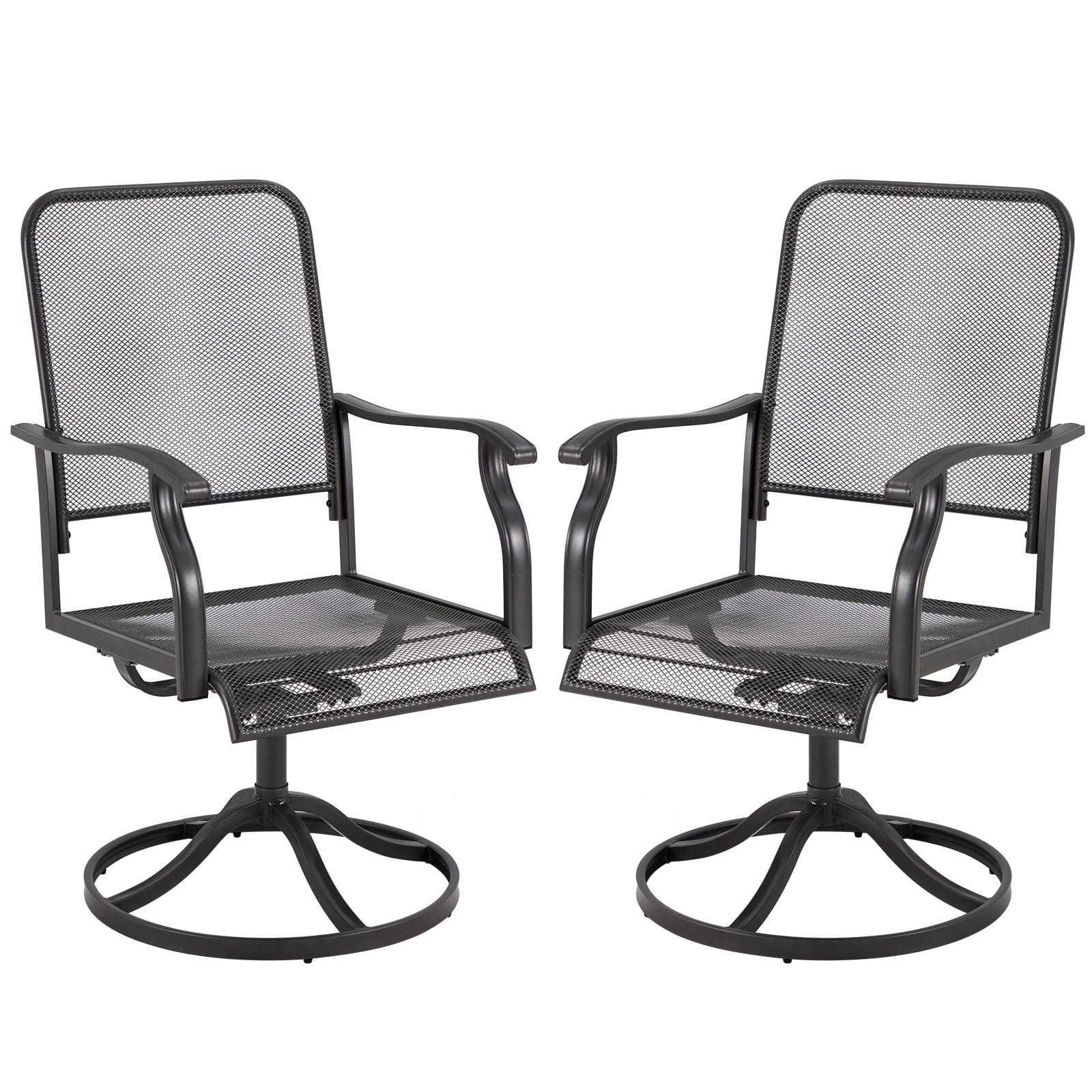 AECOJOY Swivel Chairs Set of 2 Patio Dining Rocker Chair Rocking Patio Furniture for Garden Backyard Bistro