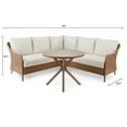 thumbnail image 2 of Ensemble modulaire extérieur en acier 4 pièces Chelsea Mainstays avec coussins, beige, 2 of 7
