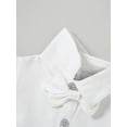 thumbnail image 5 of Baby Boy Clothes Suit 0-24 Months Infant Outfits Wave Point Romper Shirt Bowtie Vest Pant Wedding Party, 5 of 5