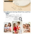 thumbnail image 6 of DORANA 3 Pairs 18K White Gold Plated Chunky Hoop Earrings for Women Hypoallergenic S925 Sterling Silver Post Cartilage Earring Set Birthday Graduation Mothers Day Jewelry Gifts Teen Her Wife Mom, 6 of 6