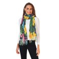 thumbnail image 2 of FORMRS Womens Scarf Winter Soft Long Big Warm Shawls Wrap Tassel Scarves, Flamingo Floral Pattern, 2 of 9