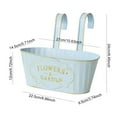 thumbnail image 5 of Hyasfey Over Fence Planters Metal Hanging Flower Pots Railing Fence Planters with Detachable Hooks for Garden Fence Home Balcony Terrace, 5 of 7