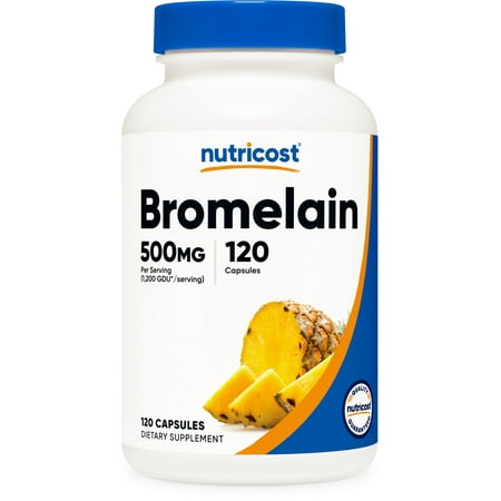 Nutricost Bromelain Supplement 500mg, 120 Vegetarian Capsules
