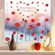 thumbnail image 4 of Ganfancp Día de San Valentín Ventana Clings Pegatinas Corazón Ventana Calcomanías Amor Corazón Ventana Decoración para El Hogar Aniversario de Boda Fiesta Suministros Tienda Escaparate de Cristal de, 4 of 7