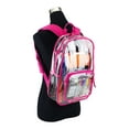 thumbnail image 4 of Eastsport Unisex Spark Clear 16" Backpack, Fiery Pink, 4 of 8