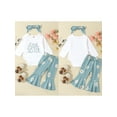 thumbnail image 2 of Michellecmm  Baby Pants Sets Long Sleeve Letter Print Romper Floral Pants Headband, 2 of 9