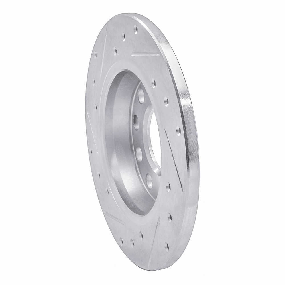 Dynamic Friction Company 631-73045R DFC Brake Rotor - Drilled And Slotted - Silver