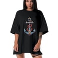 thumbnail image 3 of Women T Shirt Graphic Tee Summer Tops Half Sleeve Loose drop Shoulder Vintage Shirts Casual Shirt M, 3 of 5