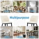 thumbnail image 5 of Set of 2 velvet forrado dining sillas featuring padded seat, back, y de madera legs, 5 of 7
