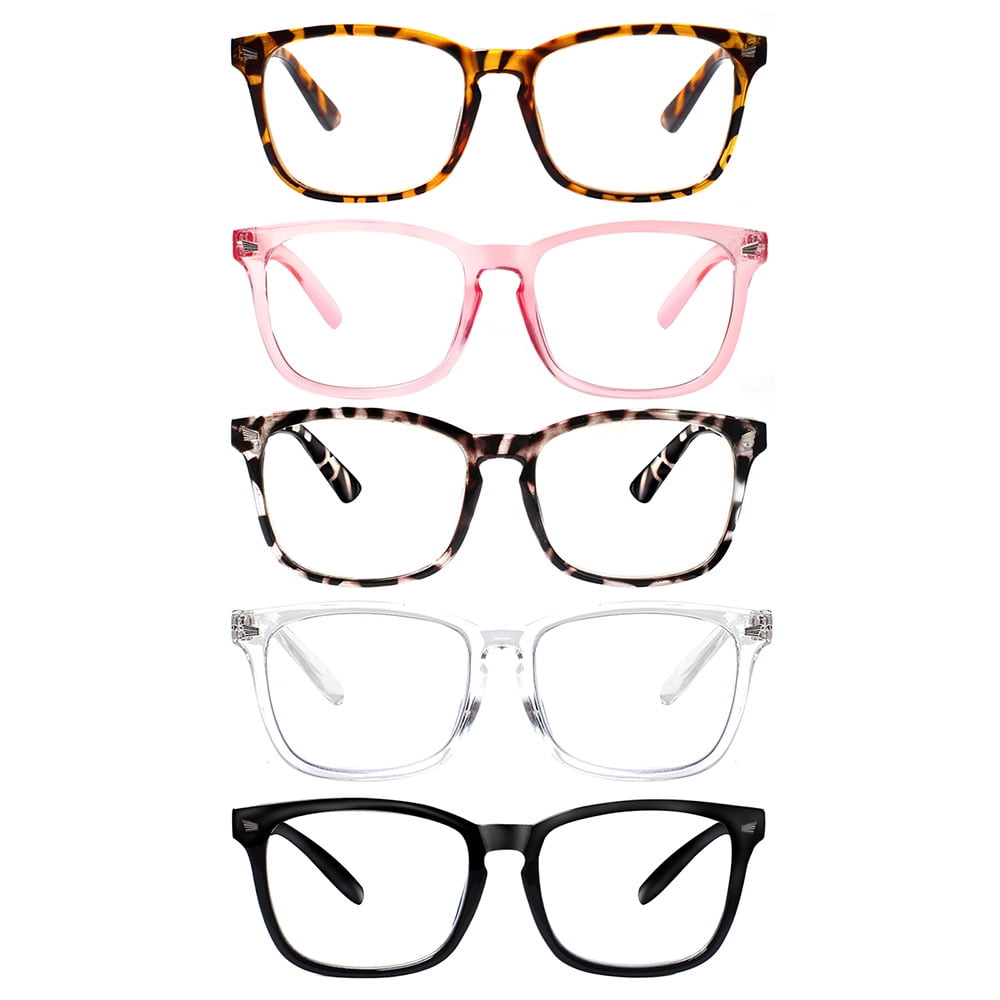 VIDEBLA 5 Pack Reading Glasses for Women Blue Light Blocking Spring Hinges Fashion Women Readers