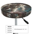 thumbnail image 4 of Disketp Astronaut Polar Bear Roar Funda Redonda para Taburete, Funda de Cojín para Silla de Bar Suave y Elástica-14 inch, 4 of 7