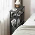 thumbnail image 5 of Narrow End Table with Magazine Rack - 3-Tier Bedside Nightstand - Black Classic, 5 of 7