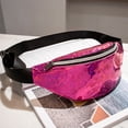 thumbnail image 3 of Sonducket Bolso de cintura para mujer, reemplazo de forro de poliéster, elegante, a la moda, con cremallera, bolsa de almacenamiento para Cable de datos Envolturas para manijas de equipaje Vino rojo Sonducket AP019216-03, 3 of 6