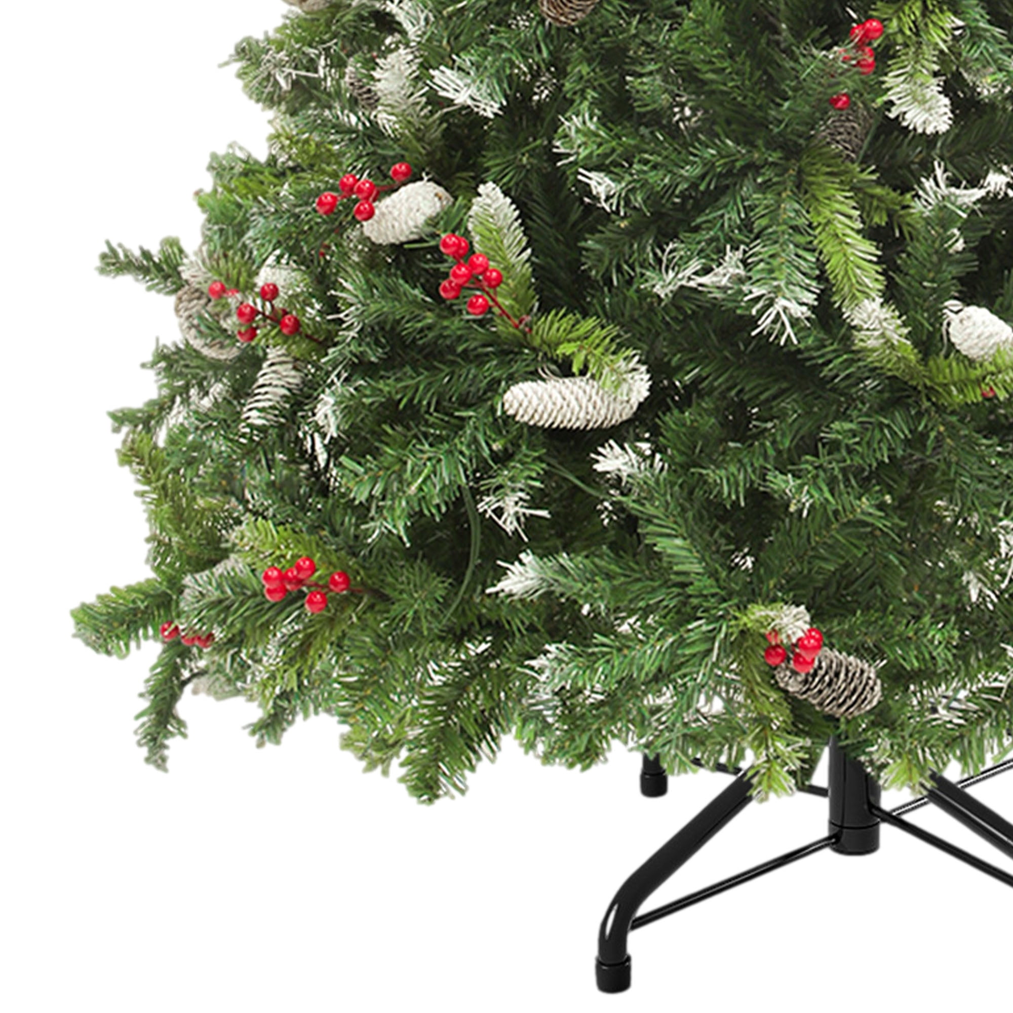 Uforic 7.5ft Pre-Lit  Artificial Christmas Tree with 1398 Branch Tips&550 Lights, Remote Control, Green