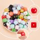 thumbnail image 3 of 110pcs Silicone Letter Spacer Beads 12mm Cube A-Z Alphabet Beads and Star Beads Colorful Letter Silicone Loose Beads for Beadable Pen Lanyards Keychain Bracelet Necklace Handmade Craft, 3 of 5