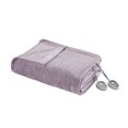 thumbnail image 4 of Beautyrest Heated Plush Solid Microlight Blanket, Full, Lavender, 4 of 12