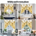 thumbnail image 6 of Swag Curtains Valances for Windows, Watercolor Sunflower Pattern Short Kitchen Window Curtains Over Sink, Gold Green Cafe Curtains Panel Set Of 2,Rod Pocket, 36 Inches Length, 6 of 8
