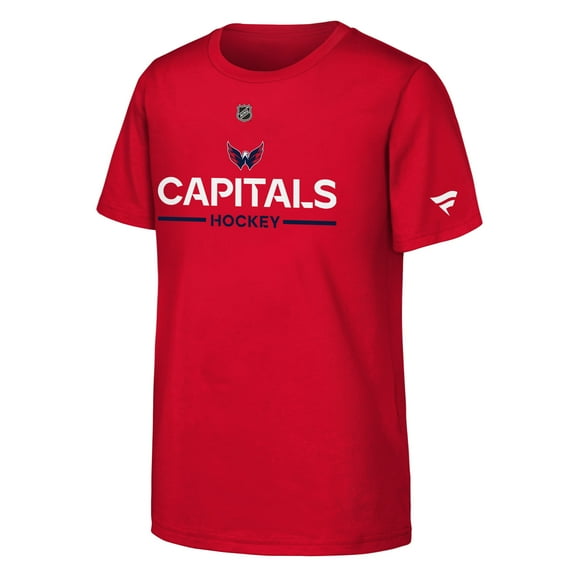Youth Fanatics Red Washington Capitals Authentic Pro Wordmark T-Shirt