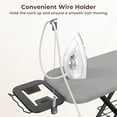 thumbnail image 4 of JessieMal Ironing Board, Compact Iron Board with Cord Holder, Steam Iron Rest and Bottom Storage Tray, 9 Adjustable Heights & 3 Layer Cover, Folding Heavy Duty Ironing Board 52X14, Gray, 4 of 9