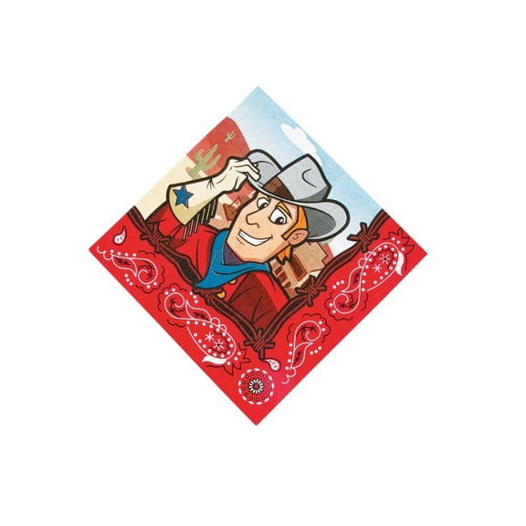 Western Party Bev Napkins - Party Supplies - 16 Pieces
