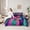 Teal Pink, variant on Castle Fairy Gradient Stripes Twin Bedding Sets,Abstract Lines Bedding Comforter Set