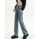 thumbnail image 3 of Pantalones vaqueros a rayas para mujer, de otoño, combinables, con estilo, estilo coreano, de cintura alta, estilo urbano, para uso diario universitario., 3 of 6